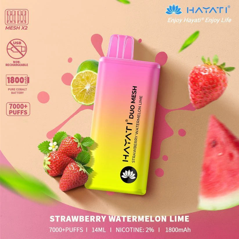 Hayati Duo Mesh 7000 Puffs Disposable Vape Pod 20MG