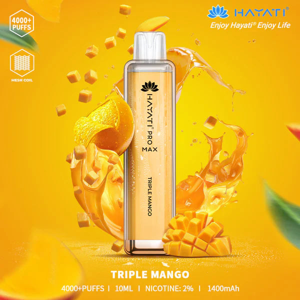 The Hayati Pro Max 4000 Disposable Vape 20MG 10 x Multipack