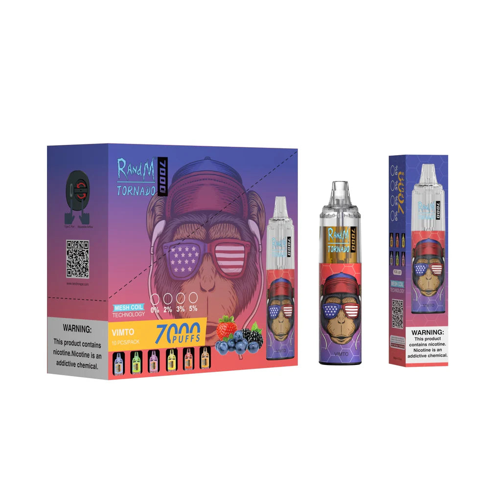RAndM Tornado 7000 Puffs Disposable Vape 20MG (Pack of 10)